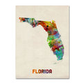Trademark Fine Art Michael Tompsett 'Florida Map' Canvas Art, 24x32 MT0322-C2432GG